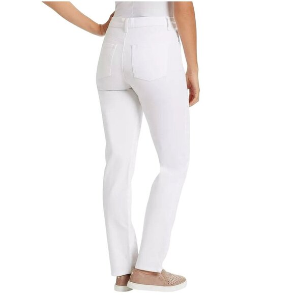Gloria Vanderbilt Amanda White Denim Five Pocket Jeans Pants Women's SZ 8 - Picture 2 of 6